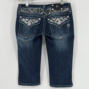 Miss Me Jeans Girls Size 14 Lots of Bling & Stretch Capri